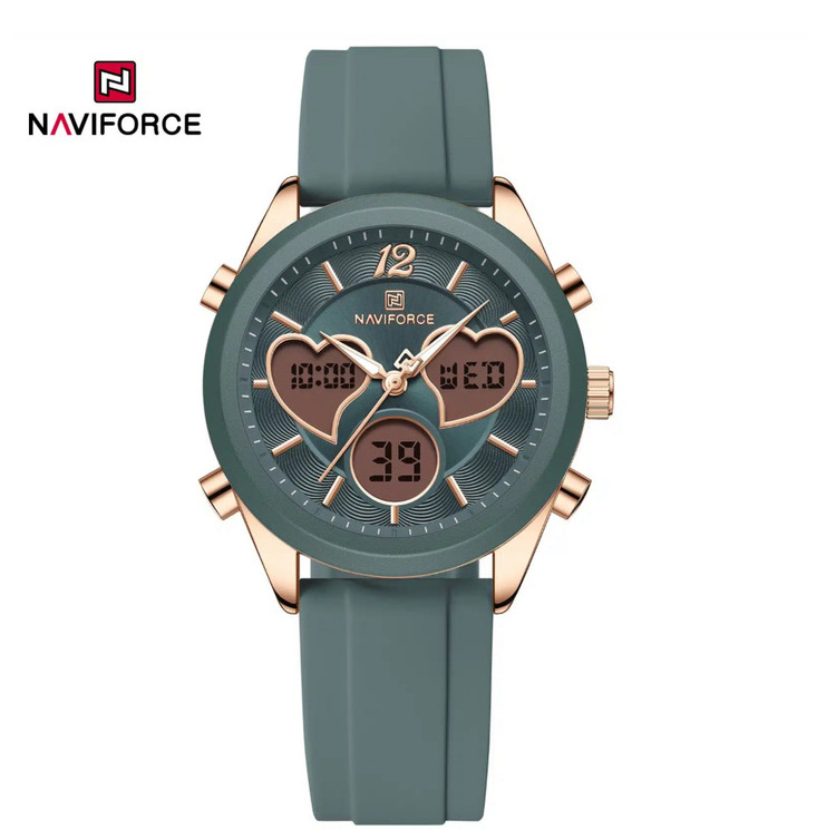 ساعت ساعت مچی زنانه دو زمانه مدل NF5045S RG/RG/RG