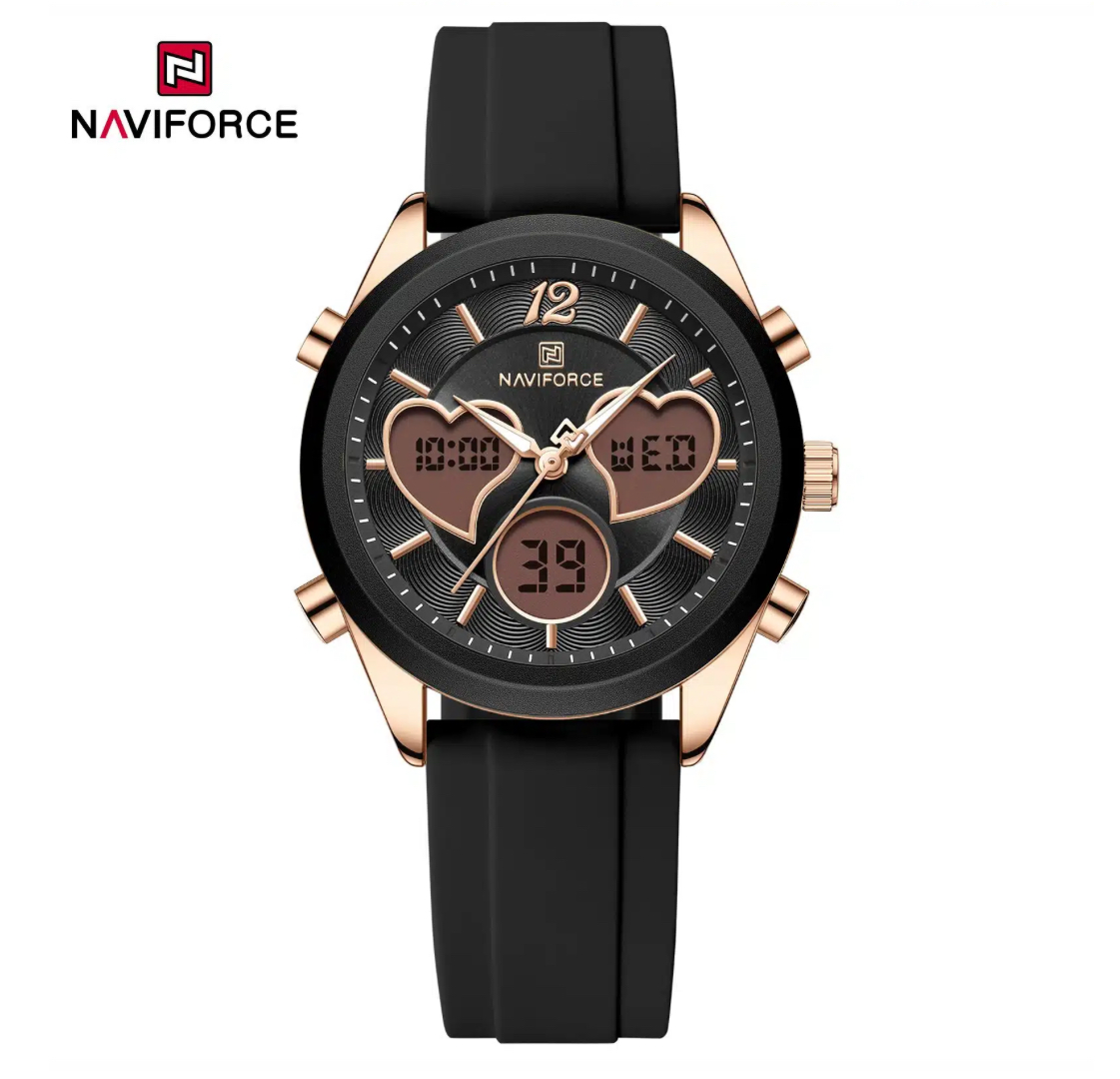 ساعت ساعت مچی زنانه دو زمانه مدل NF5045S RG/RG/RG