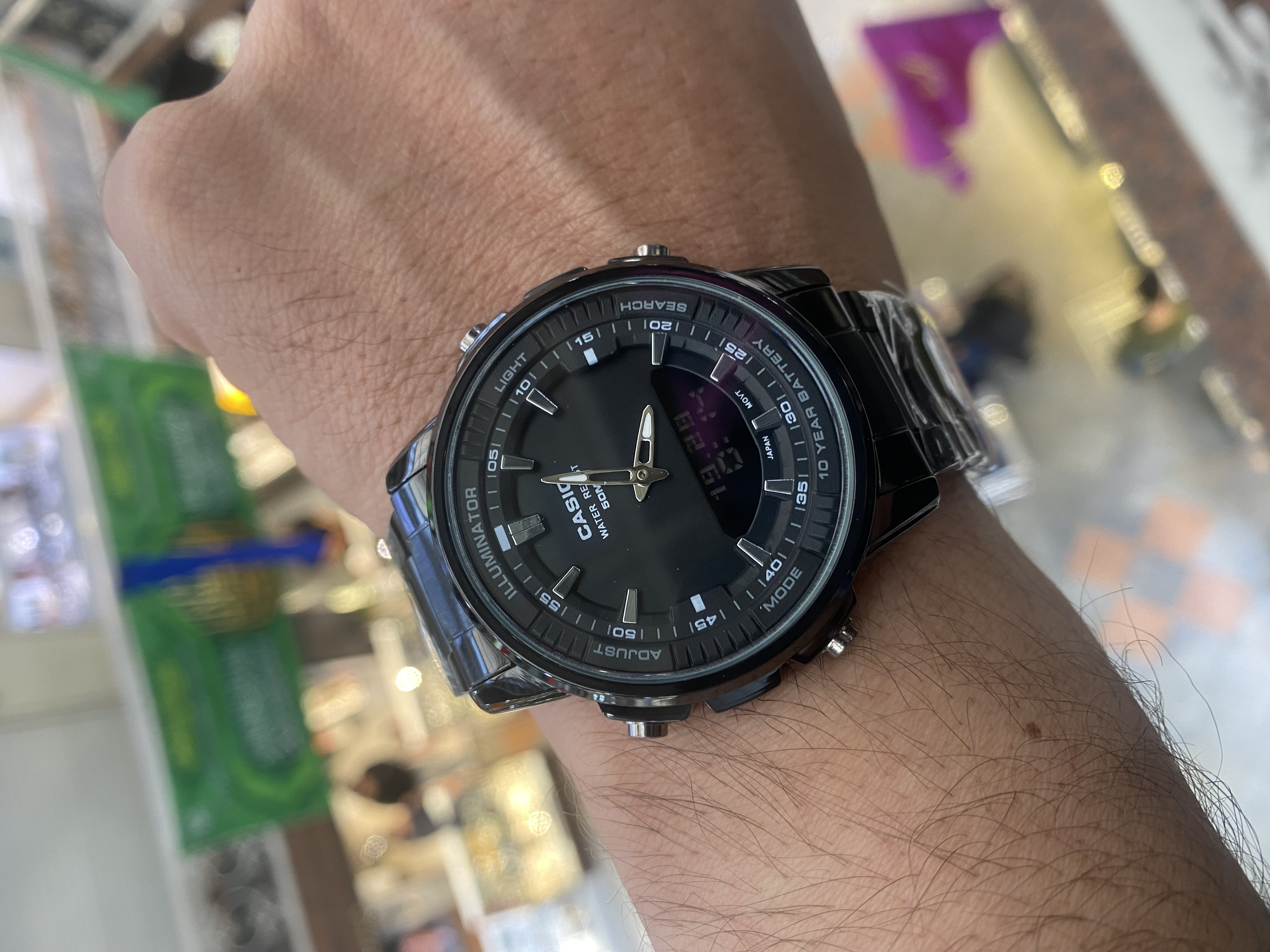 ساعت کاسیو مردانه فول بلک های کپی مستر Casio AMW-880D-1AV AAA