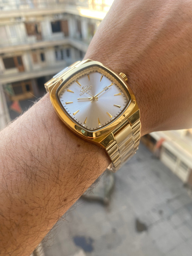 ساعت ست مربعی زنانه و مردانه طلایی الگانس اسپیشیال ES8138