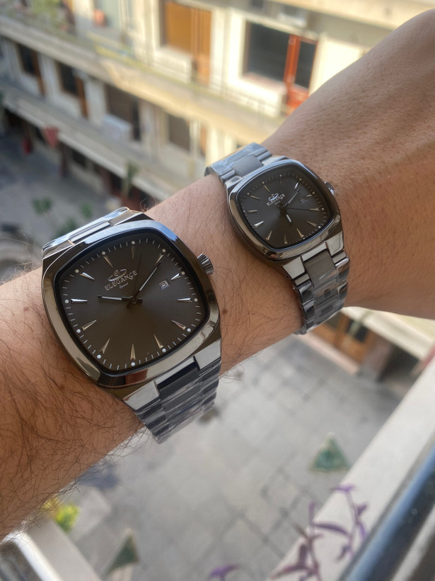 ساعت ست مربعی زنانه و مردانه مشکی الگانس اسپیشیال ES8138