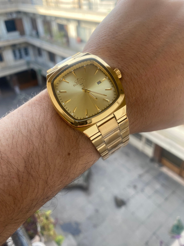 ساعت ست مربعی زنانه و مردانه طلایی اسپیشیال ES8138