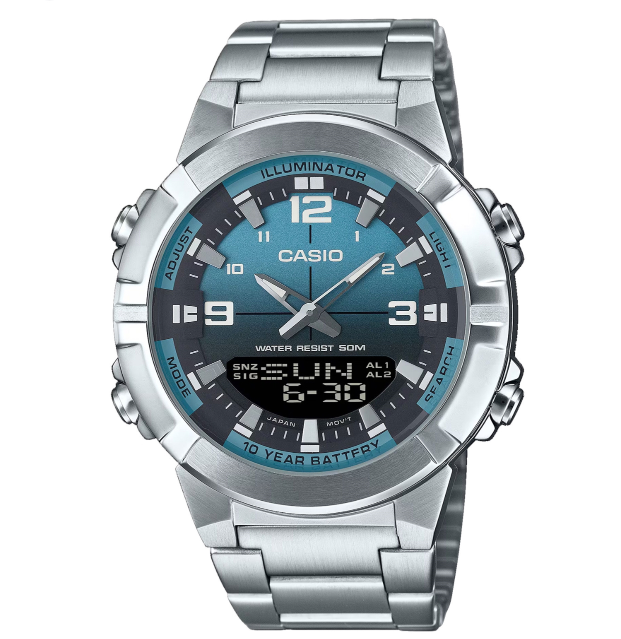 ساعت مچی تیفانی مردانه کاسیو های کپی مستر ۰۰۲ Casio AMW-870DA-2A2VDF