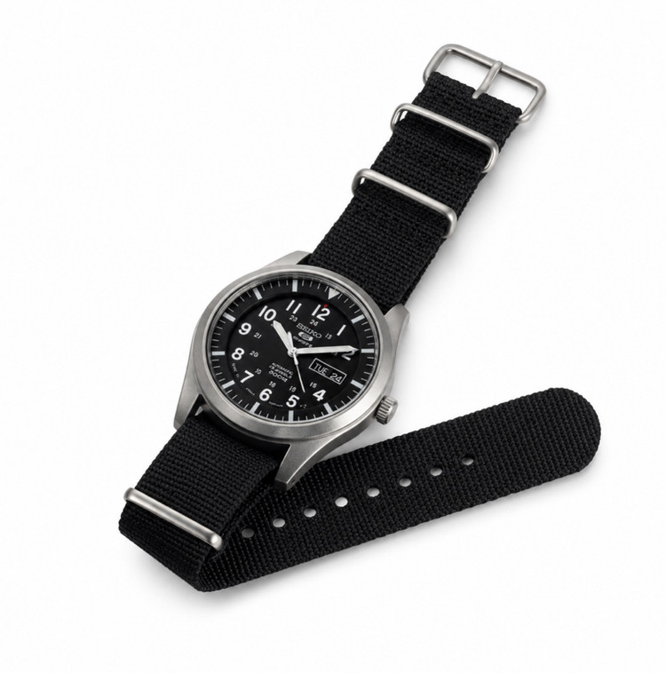 ساعت مچی سیکو ۵ خلبانی مشکی قاب مات Seiko 5 s2145