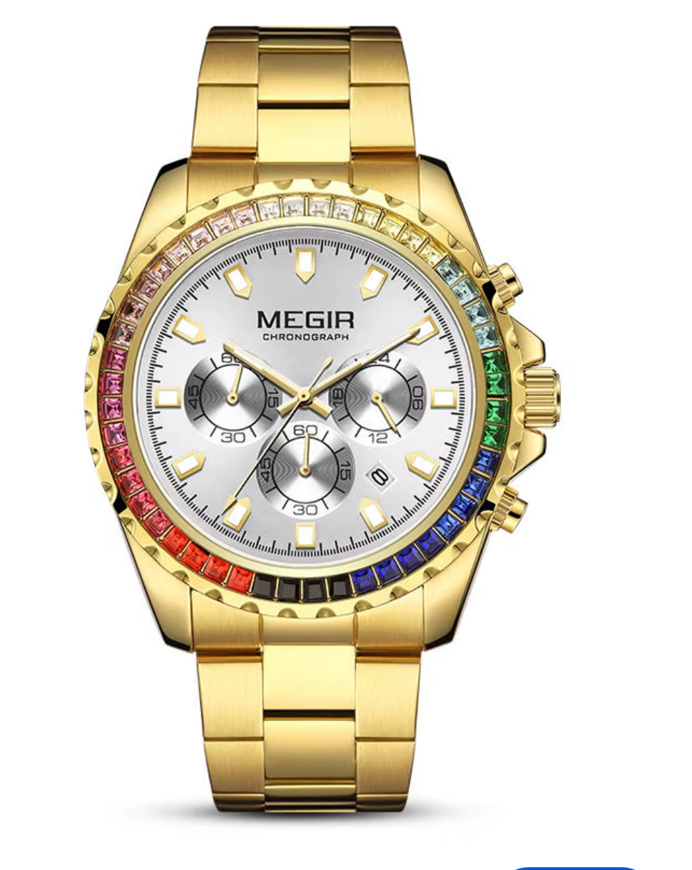 ساعت مچی اصل مگیر طلایی  MEGIR 2227
