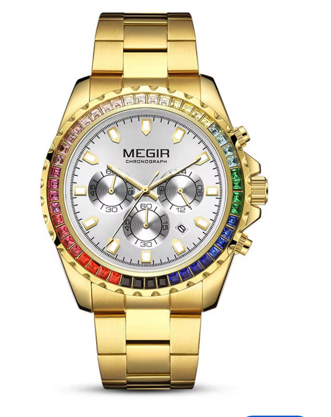 ساعت مچی اصل مگیر طلایی MEGIR 2227