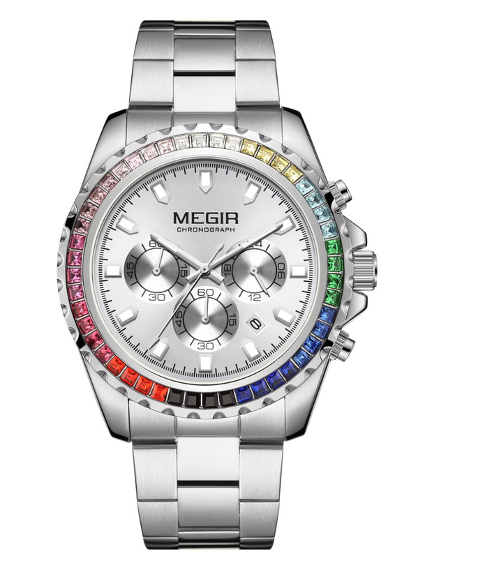 ساعت مچی اصل مگیر سیلور MEGIR 2227
