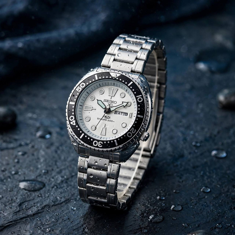 ساعت مچی سیکو خلبانی مدل غواصی مردانه فلزی ۲۰۲۶ سفید