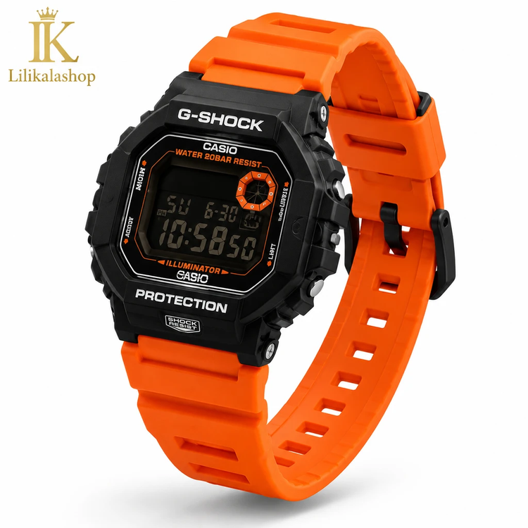 ساعت مچی مردانه کاسیو جیشاک های کپی مستر نارنجی G-SHOCK HSD-008